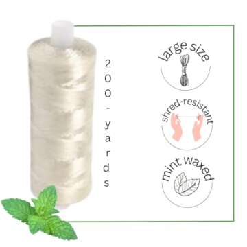 Dental Floss Dispenser - Dental Floss Holder, Dental Floss Dispenser Refillable- Bundled with Dental Floss Refill Spool Mint Waxed- 200 Yards Large Jumbo Floss Refills Set, White