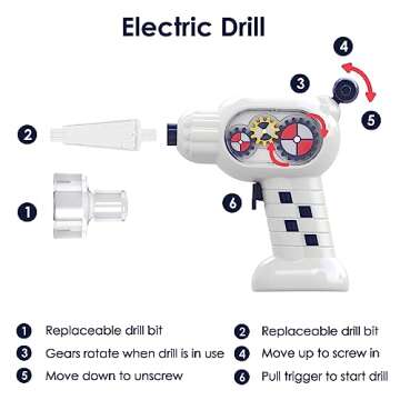 iPlay, iLearn Rocket Space Toys, Kids Spaceship Playset W/Space Shuttle, 2 Astronauts, Educational STEM Take Apart Outer Space Adventure W/Electric Drill, Gift for 3 4 5 6 7 8 Year Old Boy Girl