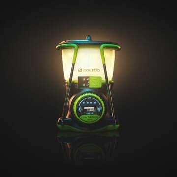 Goal Zero Lighthouse Mini Core Lantern, Small Solar-Powered and USB Lantern for Camping and Emergenc...