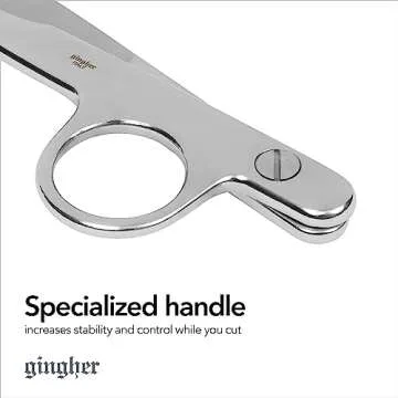Gingher Spring-Action Knife-Edge Thread Nippers - 4.5" Stainless Steel Shears - Sharp Knife Edge Fabric Scissors with Protective Leather Sheath - Silver