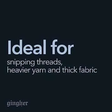 Gingher Spring-Action Knife-Edge Thread Nippers - 4.5" Stainless Steel Shears - Sharp Knife Edge Fabric Scissors with Protective Leather Sheath - Silver