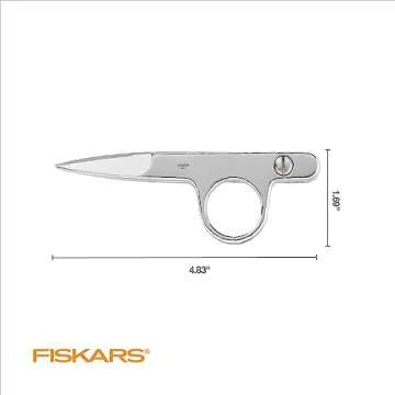 Gingher Spring-Action Knife-Edge Thread Nippers - 4.5" Stainless Steel Shears - Sharp Knife Edge Fabric Scissors with Protective Leather Sheath - Silver