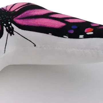 JWH Colorful 3D Butterfly Pillow Decorative Animal Throw Pillow Print Accent Pillow Stuffed Cushion Bed Bedroom Couch Bedroom 13x18 Inch Purple Red