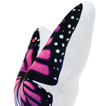 JWH Colorful 3D Butterfly Pillow Decorative Animal Throw Pillow Print Accent Pillow Stuffed Cushion Bed Bedroom Couch Bedroom 13x18 Inch Purple Red