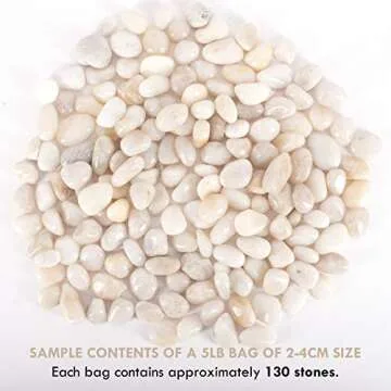Galashield 5 lbs River Rocks for Indoor/Outdoor Décor