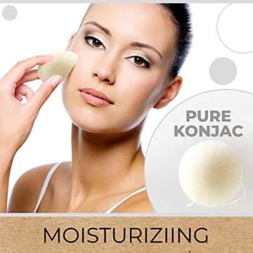 Eco-Friendly Konjac Sponges - Gentle Facial Cleanser Set