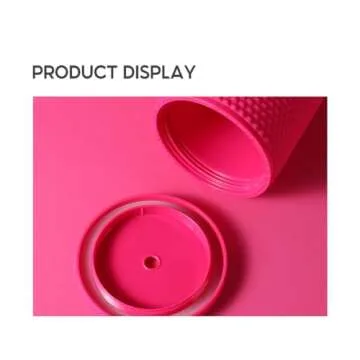 MINISO Barbie Collection Studded Tumbler with Straw (700mL), Fashionable and Functional Drinkware for Barbie Enthusiasts