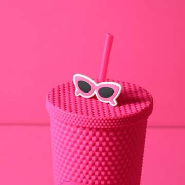 MINISO Barbie Collection Studded Tumbler with Straw (700mL), Fashionable and Functional Drinkware for Barbie Enthusiasts