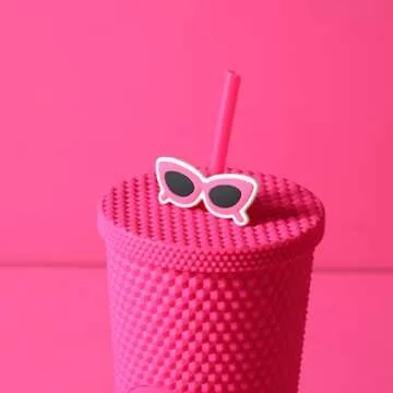 MINISO Barbie Collection Studded Tumbler with Straw (700mL), Fashionable and Functional Drinkware for Barbie Enthusiasts