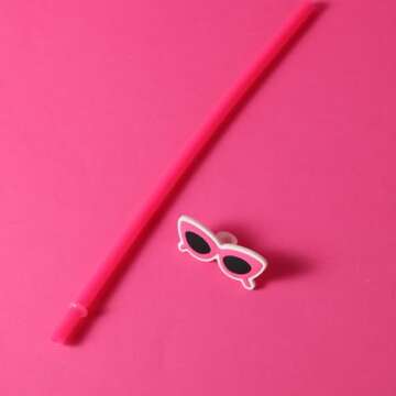 MINISO Barbie Collection Studded Tumbler with Straw (700mL), Fashionable and Functional Drinkware for Barbie Enthusiasts