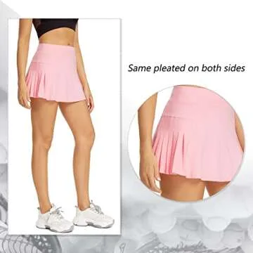 Tennis Skirt Athletic Pleated Mini Skirt Performance Golf Tennis Skorts Skirts for Women with Pockets