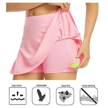 Tennis Skirt Athletic Pleated Mini Skirt Performance Golf Tennis Skorts Skirts for Women with Pockets