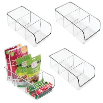 mDesign Plastic Storage Bin for Kitchen Organization - 4 Pack