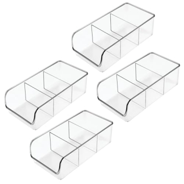 mDesign Plastic Storage Bin for Kitchen Organization - 4 Pack