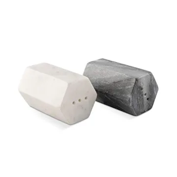 Elegant HandCrafted Marble Salt and Pepper Shakers for Dining