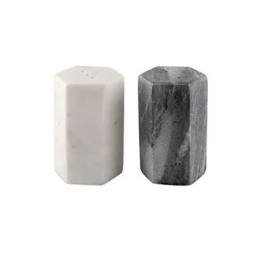 Elegant HandCrafted Marble Salt and Pepper Shakers for Dining