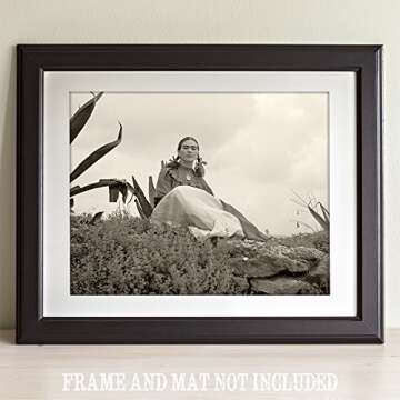 Lone Star Art Rare Frida Kahlo Photo Seated Outside - 11x14 Unframed Print Poster - Perfect Vintage ...