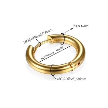 Hypoallergenic Gold Huggie Hoop Earrings for Sensitive Ears