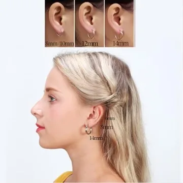 Hypoallergenic Gold Huggie Hoop Earrings for Sensitive Ears