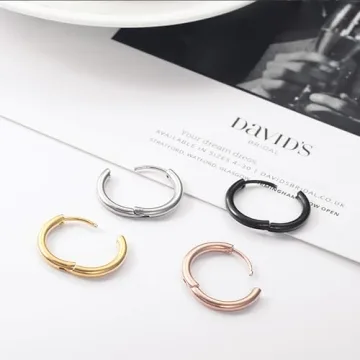 Hypoallergenic Gold Huggie Hoop Earrings for Sensitive Ears