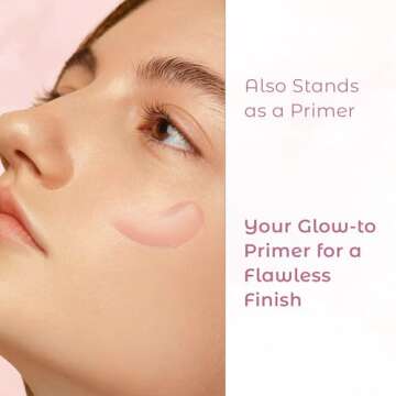 Illuminating Rose Gold Facial Serum Elixir with hydrating Aloe and Hyaluronic Acid for a light highlighting Primer - Natural makeup or no makeup look with dewy finish (2 oz.)