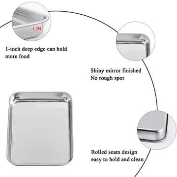 WEZVIX Stainless Steel Baking Sheet Set with Cooling Rack