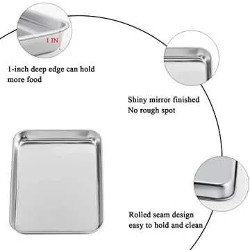 WEZVIX Stainless Steel Baking Sheet Set with Cooling Rack