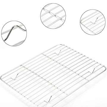 WEZVIX Stainless Steel Baking Sheet Set with Cooling Rack