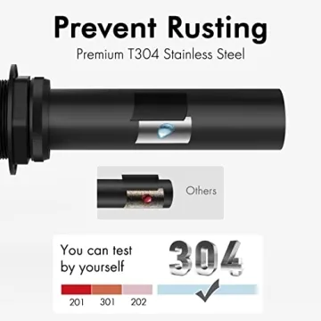 KES Bathroom Sink Drain Stopper in Matte Black for Elegance