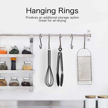 Country Kitchen Stainless Steel Silicone Tipped Kitchen Food BBQ and Cooking Tongs for Non Stick Coo...