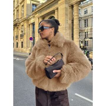 Tankaneo Faux Fur Jacket for Chic Winter Style
