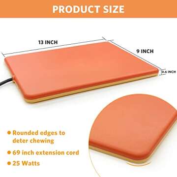 MARUNDA Chicken Coop Heaters, Small Animal Heating pad, Rabbit Heater Auto Constant Temperature.