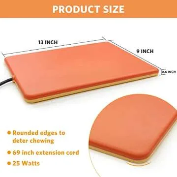 MARUNDA Chicken Coop Heaters, Small Animal Heating pad, Rabbit Heater Auto Constant Temperature.