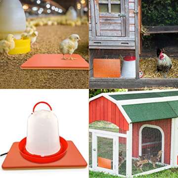 MARUNDA Chicken Coop Heaters, Small Animal Heating pad, Rabbit Heater Auto Constant Temperature.