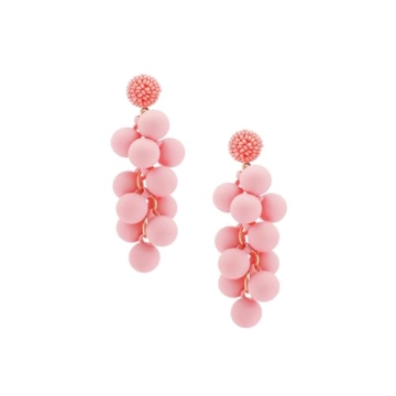 WASAIE Acrylic ball Beads Dangle Earrings for Women Pink Statement Earring Cute Candy Colored Drop D...