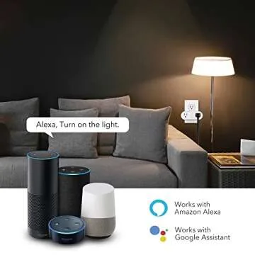 HBN Smart Plug 15A, WiFi Outlet Extender Dual Socket Plugs Works with Alexa, Google Home Assistant, Remote Control with Timer Function, No Hub Required, ETL Certified, 2.4G WiFi Only, 2-Pack