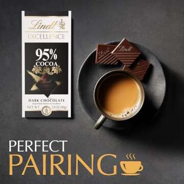 Lindt EXCELLENCE 95% Cocoa Dark Chocolate Bar, Dark Chocolate Candy, 2.8 oz. (12 Pack)