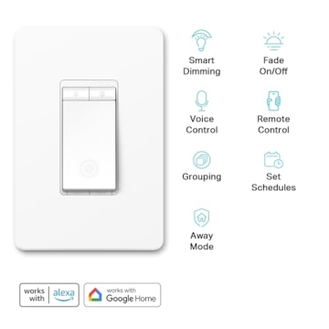 Kasa Smart Dimmer Switch HS220 - Voice Controlled Lighting