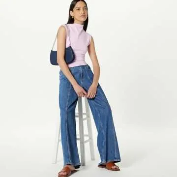 The Drop Women's Raylen Sleeveless Ruched Top, Pirouette Pink L