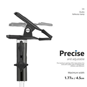NEEWER Photo Studio Heavy Duty Metal Clamp Holder with 5/8" Light Stand Attachment for Reflector