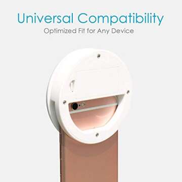 Selfie Ring Light, QIAYA Portable Clip Selfie Light with 36 LED for Smart Phone Photography, Camera Video