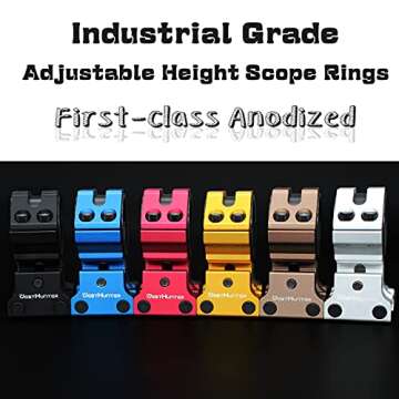 WestHunter Optics Adjustable Height Picatinny Scope Rings, 1 Inch 30 mm Precision Scope Mount | Brow...