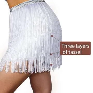 Rave Clothes Outfits Women White Fringe Skirt Tassel Space Cowgirl Costume Cowboy Outfit
