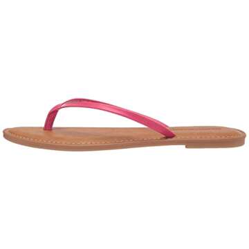Amazon Essentials Women's Thong Sandal, Bright Pink, 10