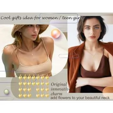 Btysun Initial Necklaces for Women Trendy 14k Gold Plated Necklace Tiny Letter A Necklace Initial Heart Pendant Choker Stocking Stuffers for Teens