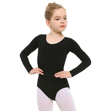 STELLE Girls Long Sleeve Ballet Leotard - Comfortable & Durable for Young Dancers
