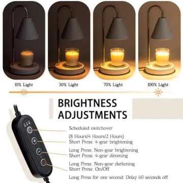 Stylish Marycele Candle Warmer Lamp with Timer and Dimmable Settings