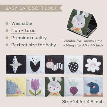 Taf Toys Bunny Pram Book - Sensory Learning for Infants