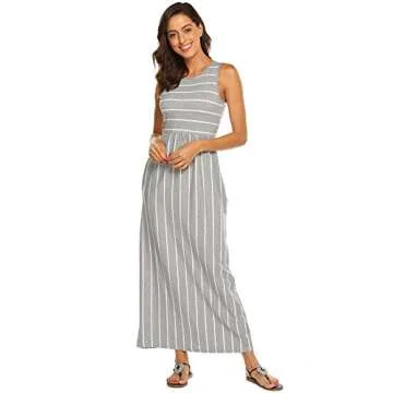 Hount Women's Casual Maxi Dress with Pockets for Summer