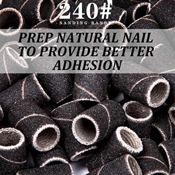 Lavinda 300Pcs Sanding Bands for Nail Drills - Quality Grits